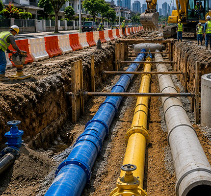 Water Gas and Sewage Infrastructure
